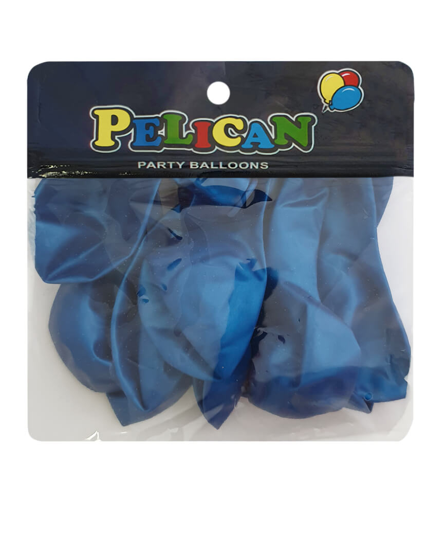 Шарики Pelican 10' (26 см), перламутр синий 1010-707, 10шт/уп