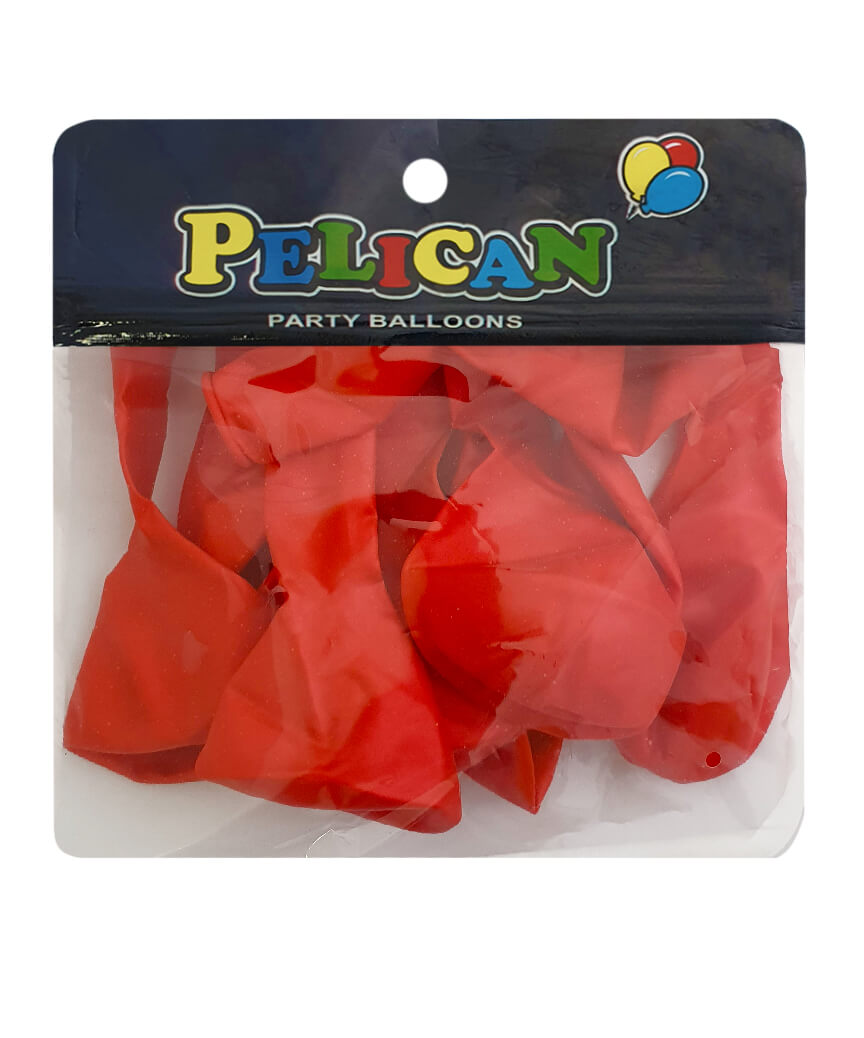 Шарики Pelican 10' (26 см), перламутр красный 1010-719, 10шт/уп