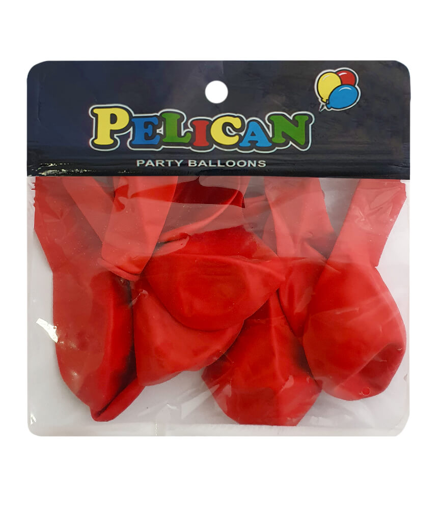 Шарики Pelican 10' (26 см), макарун красный 1010-909, 10шт/уп