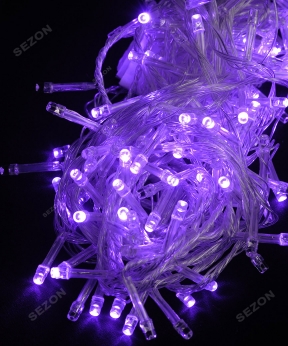 Купить 100 LED  фиолетовый,  прозрачн