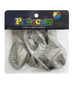 Купить Шарики Pelican 12' (30 см), хром серебро 1205-602, 5шт/уп