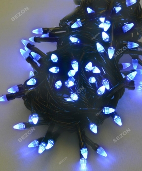 Купить КОНУС     200 LED,  синій   (чорний провід)
