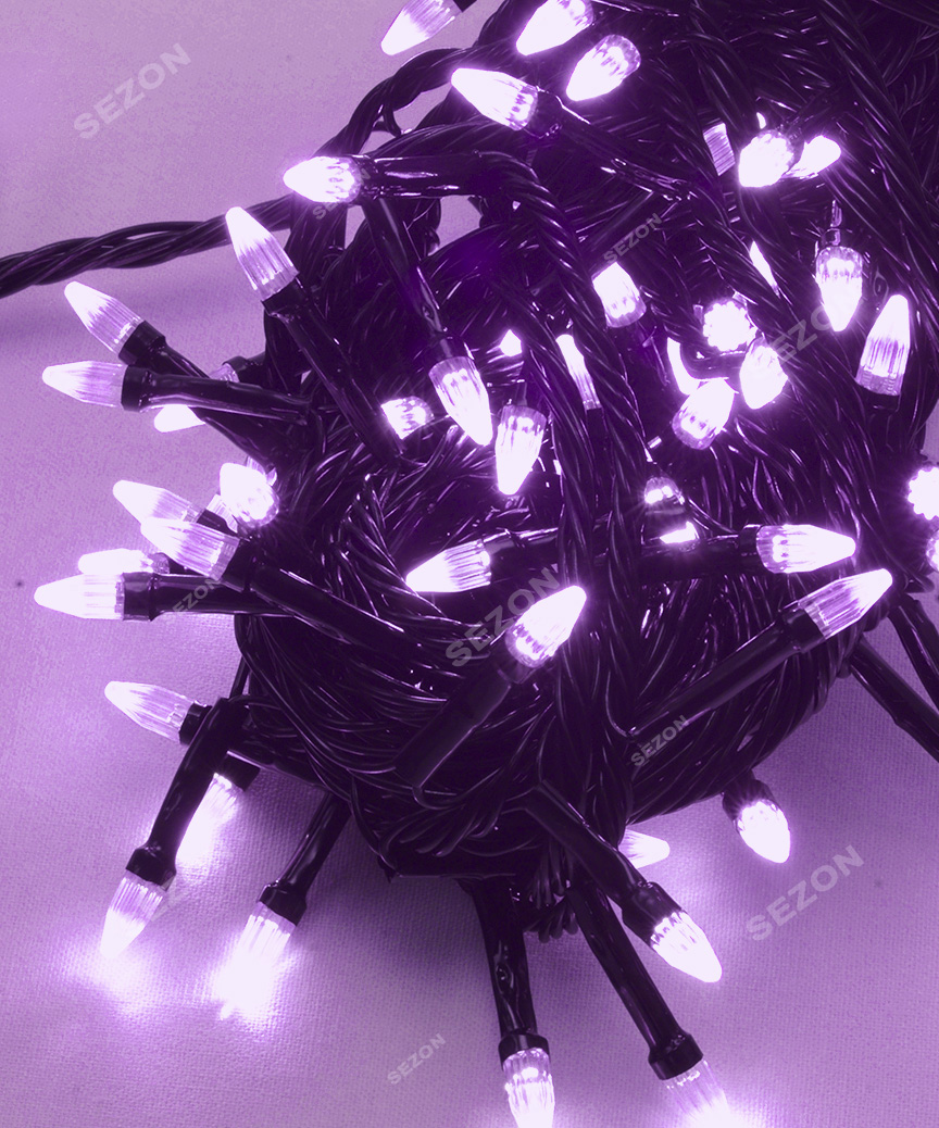 КОНУС 100 led чорний провід,  фіолетовий