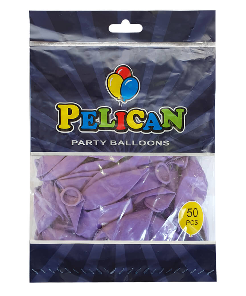 Шарики Pelican 12' (30 см), пастель фиолетовый 1250-835, 50шт/уп