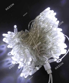 Купить Вулична 200 LED 10м, прозор/провід  2,2мм, білий (статичний режим) 40