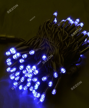 Купить Вулична 200 LED,  20м,  чорний каучук 3,3мм (статична), синій