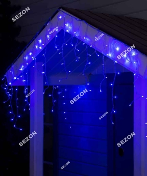 Купить Бахрома 120 LED  3м*0.5м прозорий провід, синій