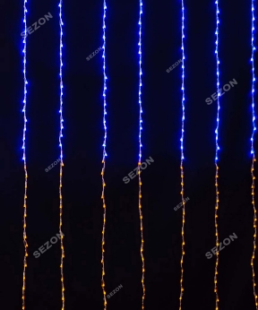 Купить Водоспад 360 LED 3м*1,2м, жовто-синій