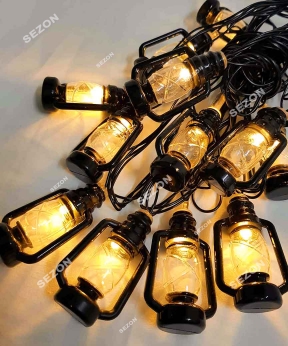 Купить Фігурки  10 LED ЛІХТАРИК-2  на батарейках +USB, 4м,  білий теплий  (40)