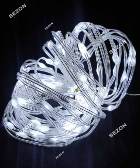 Купить РОСА люкс100 LED (крупная лампочка) 10м,  білий