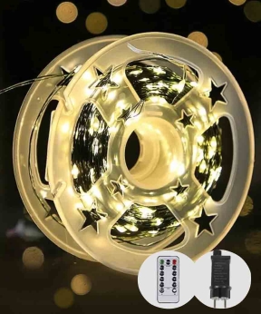 Купить Роса 2000 LED 200м, зелений провід, реле 8 режимів 31V, пульт ДК, теплий білий (50)