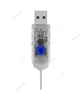 Купить Реле USB 5V+ керується пультом ДК, 2m, 8 режимів, для гірлянди роса