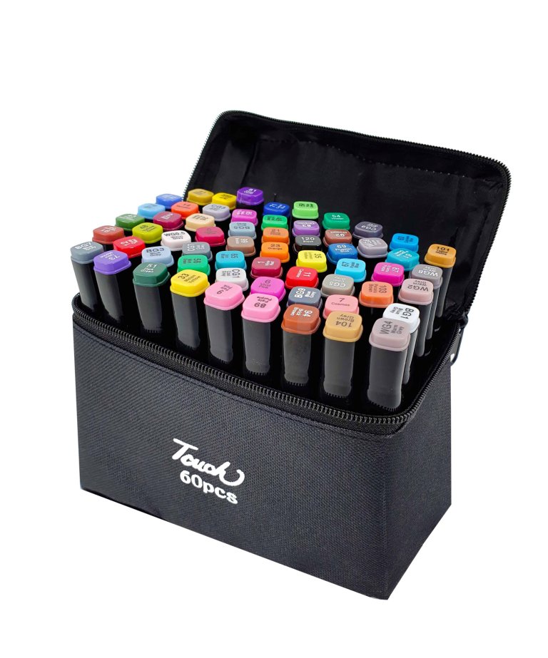 Набір скетч-маркерів 60  кольорів  в сумочці