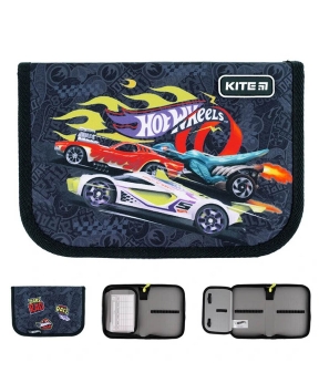 Купить Пенал без наповнення Kite Hot Wheels HW24-621, 1 відділення, 1 відворот