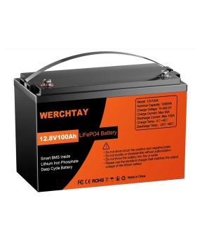 Купить Акумулятор WERCHTAY  LiFePO4 12,8V-100Ah (1,28 КВт) BMS