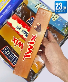 Купить Сквіш  Масло 23cm  Твікс, Снікерс, Баунті  4 види  мікс  #340  (12/144)