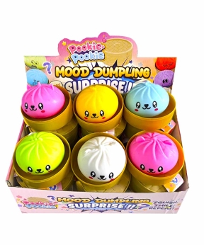 Купить Сквіш пельмень 20см антистресс Dumpling кольоровий з вушками  (12/144)