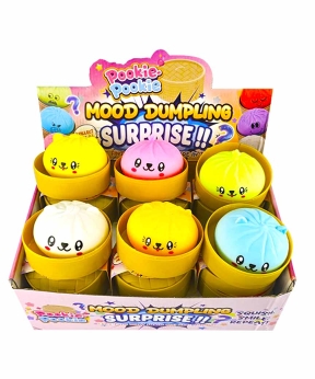 Купить Сквіш пельмень 20см антистресс Dumpling кольоровий з вушками  (12/144)