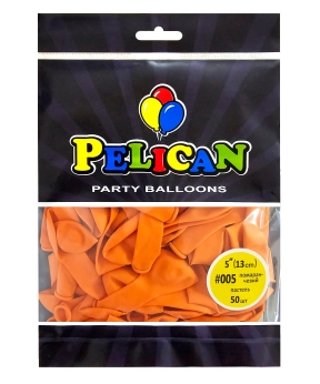 Купить Латексні кульки 5"(13cm) пастель #005 помаранчевий, Pelican 50шт