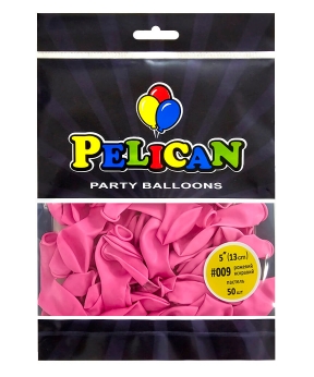 Купить Латексні кульки 5"(13cm) пастель #009 рожевий яскравий, Pelican 50шт