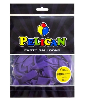 Купить Латексні кульки 5"(13cm) пастель #010 фіолетовий, Pelican 50шт