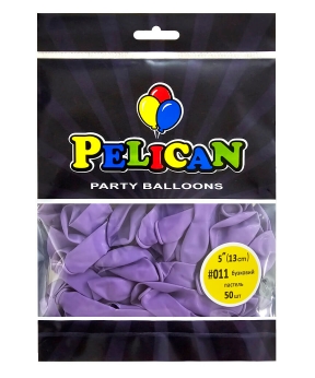 Купить Латексні кульки 5"(13cm) пастель #011 бузковий, Pelican 50шт