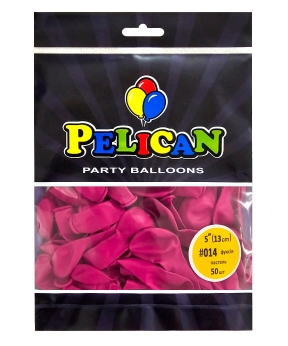 Купить Латексні кульки 5"(13cm) пастель #014 фуксія, Pelican 50шт