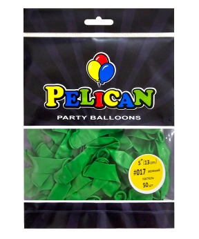 Купить Латексні кульки 5"(13cm) пастель #017 зелений, Pelican 50шт