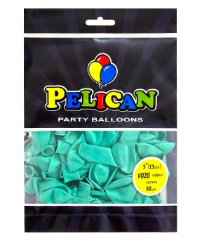 Купить Латексні кульки 5"(13cm) пастель #020 тіффані, Pelican 50шт
