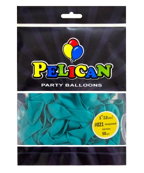 Купить Латексні кульки 5"(13cm) пастель #021 лазуровий, Pelican 50шт