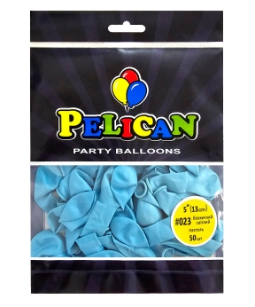 Купить Латексні кульки 5"(13cm) пастель #023 блакитний світлий, Pelican 50шт