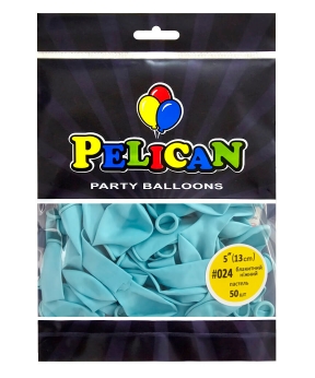 Купить Латексні кульки 5"(13cm) пастель #024 блакитний ніжний, Pelican 50шт