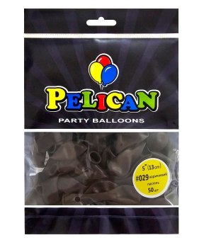 Купить Латексні кульки 5"(13cm) пастель #029 коричневий, Pelican 50шт