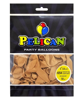 Купить Латексні кульки 5"(13cm) вінтажний #054 помаранчево- коричневий, Pelican 50шт