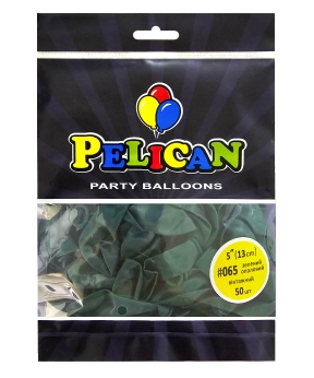 Купить Латексні кульки 5"(13cm) вінтажний #065 зелений опаловий, Pelican 50шт