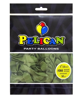 Купить Латексні кульки 5"(13cm) вінтажний #066 зелений авокадо, Pelican 50шт