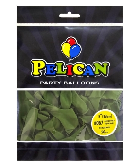 Купить Латексні кульки 5"(13cm) вінтажний #067 оливково- зелений, Pelican 50шт