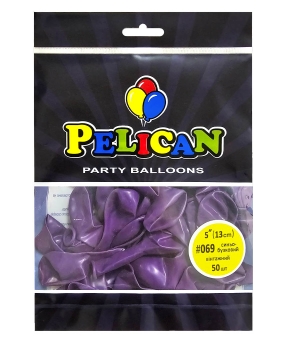 Купить Латексні кульки 5"(13cm) вінтажний #069 синьо- бузковий, Pelican 50шт