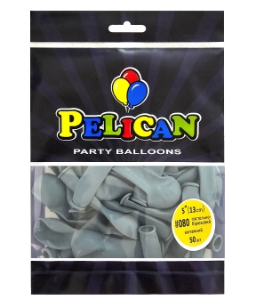 Купить Латексні кульки 5"(13cm) вінтажний #080 пастельно- бірюзовий, Pelican 50шт