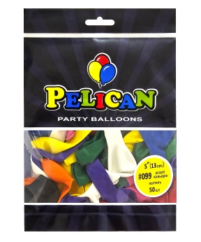 Купить Латексна кулька 5"(13cm) пастель #099 асорті кольорів, Pelican 50шт