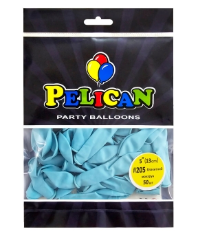 Купить Латексні кульки 5"(13cm) макарун #205 блакитний, Pelican 50шт