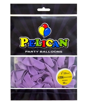 Купить Латексні кульки 5"(13cm) макарун #206 фіолетовий, Pelican 50шт