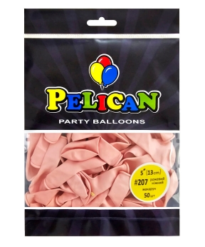 Купить Латексні кульки 5"(13cm) макарун #207 рожевий ніжний, Pelican 50шт