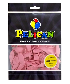 Купить Латексні кульки 5"(13cm) макарун #208 рожевий, Pelican 50шт