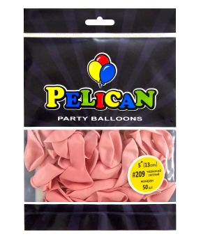 Купить Латексні кульки 5"(13cm) макарун #209 червоний світлий, Pelican 50шт