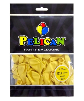 Купить Латексні кульки 5"(13cm) макарун #211 жовтий, Pelican 50шт
