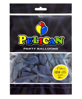 Купить Латексні кульки 5"(13cm) макарун #214 сірий темний, Pelican 50шт