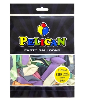 Купить Латексні кульки 5"(13cm) макарун #299 асорті кольорів, Pelican 50шт