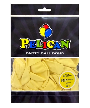 Купить Латексні кульки 10"(25cm) пастель  #002 кремовий, Pelican 50шт
