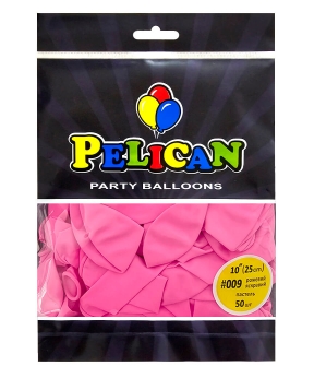 Купить Латексні кульки 10"(25cm) пастель #009 рожевий яскравий, Pelican 50шт